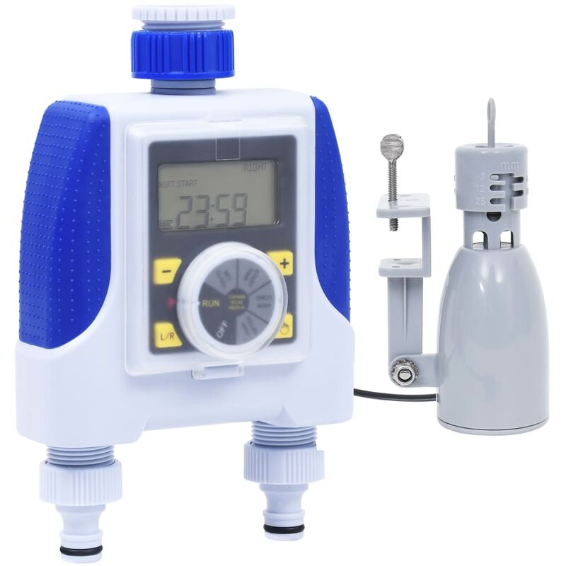 

Temporizador de riego dual con doble salida y sensor de lluvia