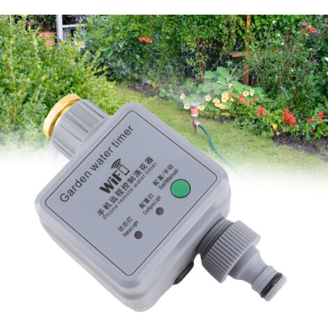 Temporizador de riego inteligente con control remoto y alimentación USB, para patio y balcón, programable.