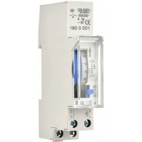 Temporizador mecánico de 24 horas Temporizador de 15 minutos Montaje en riel Batería incorporada, SUL180a AC220-240V