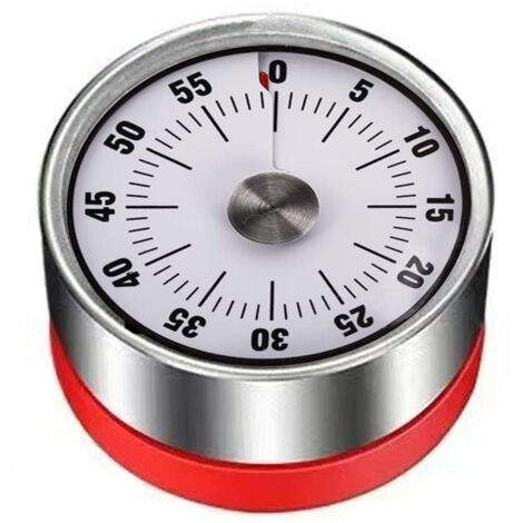 Temporizador mecánico de acero inoxidable para estudiantes, gestión del tiempo, temporizador de cocina portátil.
