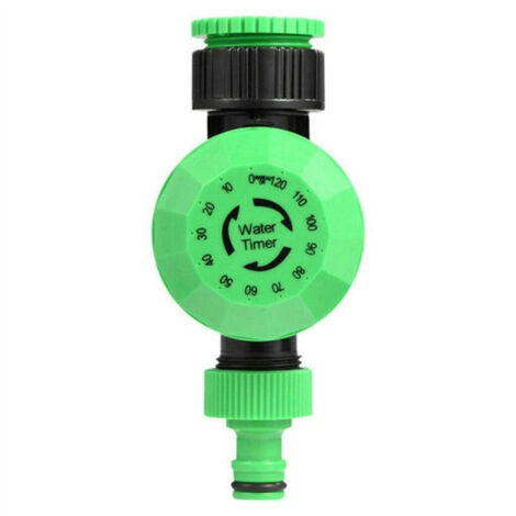 Temporizador mecánico de riego de 2 horas para sistema de riego automático de jardín.