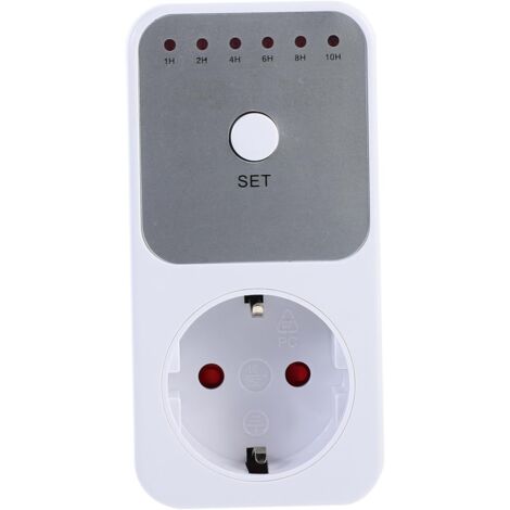 Temporizador mecánico programable para tomacorrientes 1 - Temporizador de apagado automático para tomacorrientes de bajo consumo - Protección contra sobrecarga