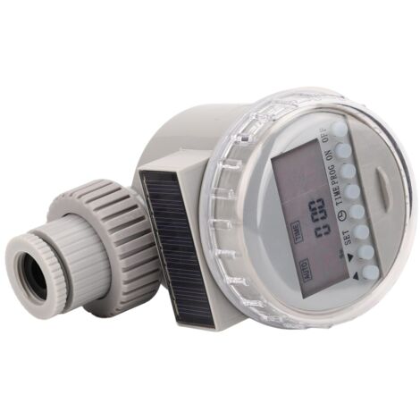 Temporizador solar inteligente para riego automático, sistema de riego con pantalla LCD para jardín, autónomo.