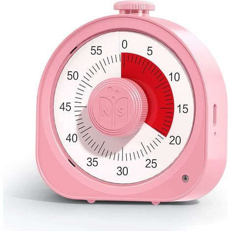 MINKUROW Temporizador Visual De 60 Minutos Reloj Mecánico De Cuenta  Regresiva Para El Aula Temporizador Silencioso