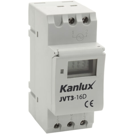 TEMPORIZZATORE ELETTRONICO PER GUIDE DIN (TH35) JVT3-16AS - KANLUX