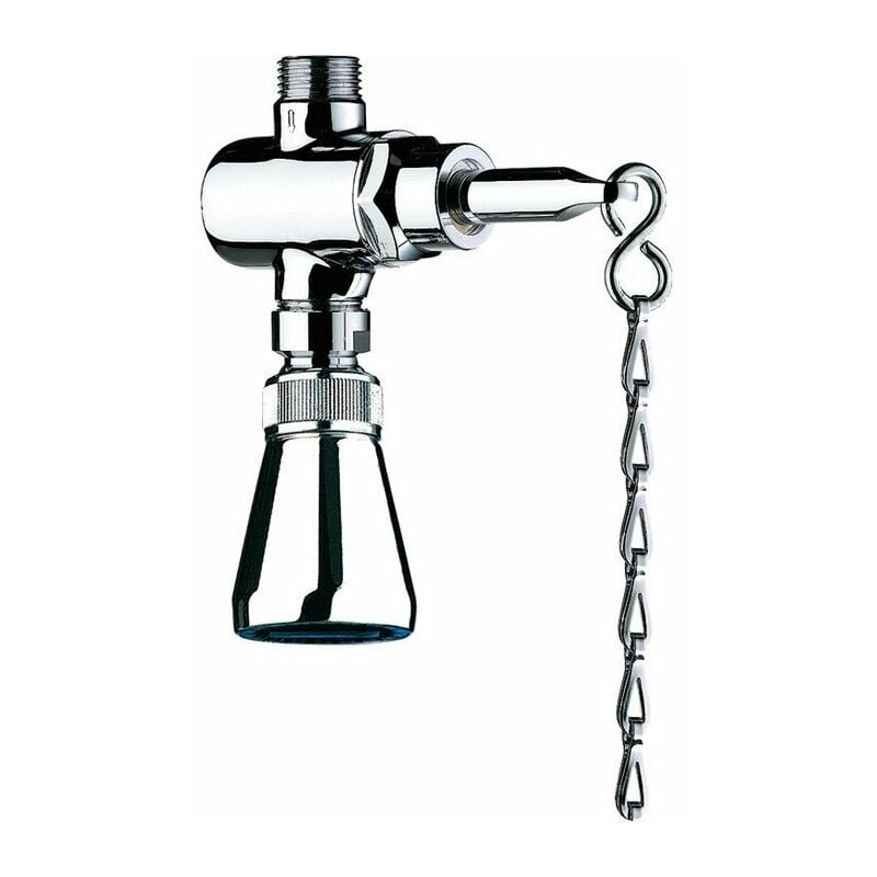 Pomme de douche à chaîne - Tempostop Delabie Débit 9 l/min à 3 bar