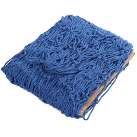 TEMPSA 100cmX200cm Filet de Pêche en Fil de Coton Pour Décoration Maison BLEU FONCE