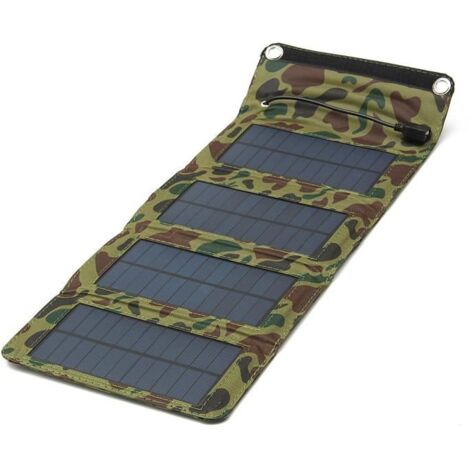 TEMPSA 1290ma Chargeur Batterie Panneau Solaire Energie USB Pliable Extérieur pour téléphone Portable 7W Camouflage