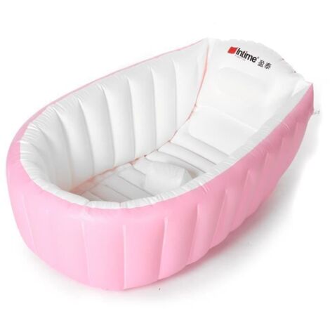 TEMPSA Bébé Nouveau-né Baignoire Gonflable Bain Piscine Portable Pliable Rose