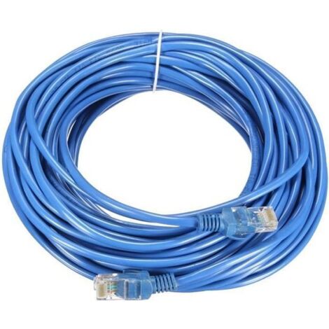 TEMPSA Câble Ethernet RJ45 20M Bleu