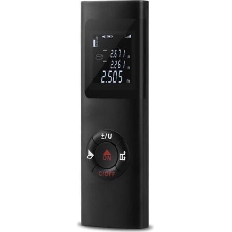 TEMPSA Mini Télémètre Laser 0.05 à 40m LCD Mètre Laser Numérique Étanche