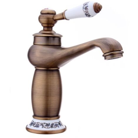 TEMPSA Mitigeur Robinet Rétro Rotation Pr Salle de Bain Cuisine Bronze