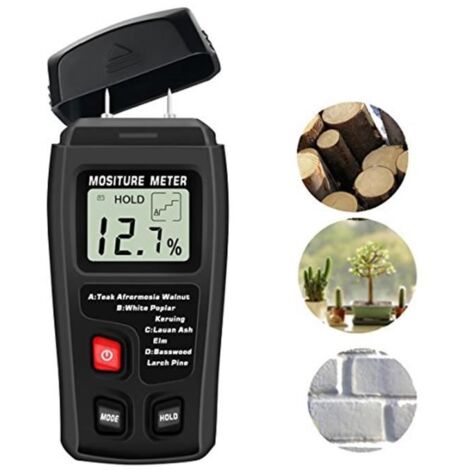 TEMPSA Numérique Bois Humidimètre Détecteur d\'humidité 2 broches Portable Gamme de testeur 0% - 99,9%