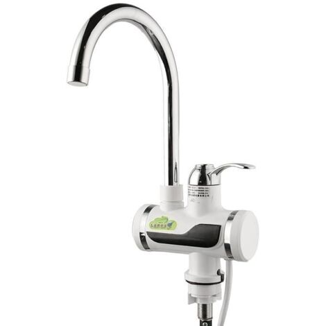 TEMPSA Robinet de Cuisine Electrique Chauffe-eau Affichage Numérique Mitigeur Rotatif à 360°