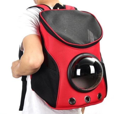 TEMPSA Sac à Dos Transport Astronaute Capsule Cage Pour Chien Chat Animaux rouge