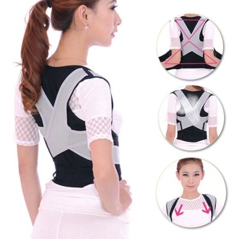 TEMPSA Unisex Orthopédique Ceinture Correcteur Posture Dos Épaule Soutien Therapie S