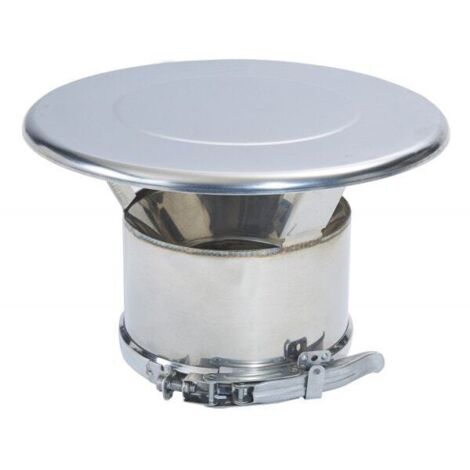 TEN – Chapeau de cheminée plat en inox 100-150 mm – Résistant à la corrosion – Pour tous combustibles – Finition optimale