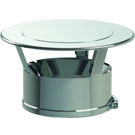 TEN – Chapeau de cheminée plat en inox 150-200 mm – Hauteur 16 mm – Protection conduit fumée – 594158