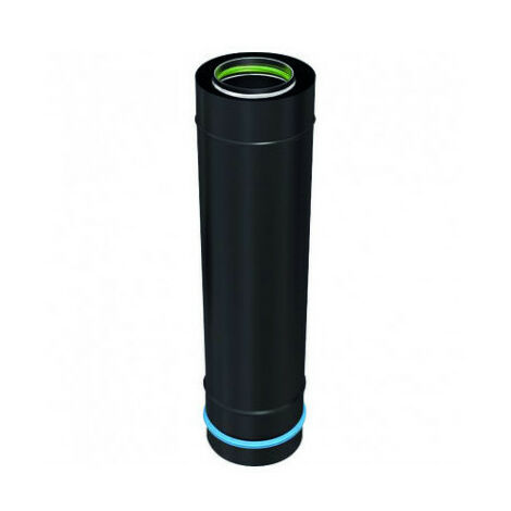 TEN – Conduit de fumée inox galva 1000mm D80/125mm – 470180 – Système concentrique étanche pour poêles à granulés – Installation conforme DTA