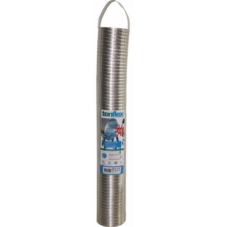TEN – Conduit flexible anti-microbien pour VMC – Diamètre 150 mm – Aluminium résistant au feu – Température -30 °C à 150 °C