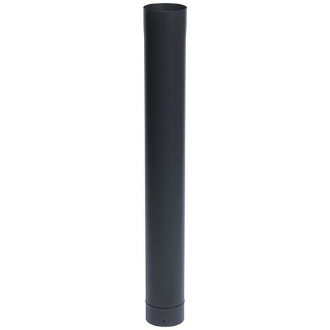 TEN – Conduit rigide en acier émaillé noir mat 150mm – Longueur 1000mm – Résistant aux acides et hautes températures
