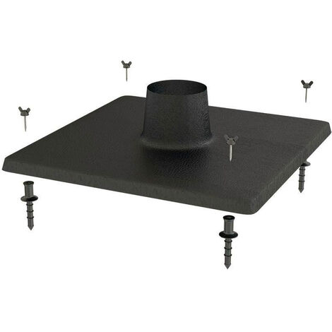 TEN – Plaque de cheminée ABS 40x40cm – Résistante aux UV – Recyclable 100% – Température max 160°C – Pour fumisterie Ø80