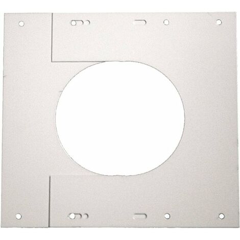 TEN – Plaque de finition blanche pour conduit concentrique 80/125 mm – Installation simplifiée – Finition esthétique en polypropylène et aluminium