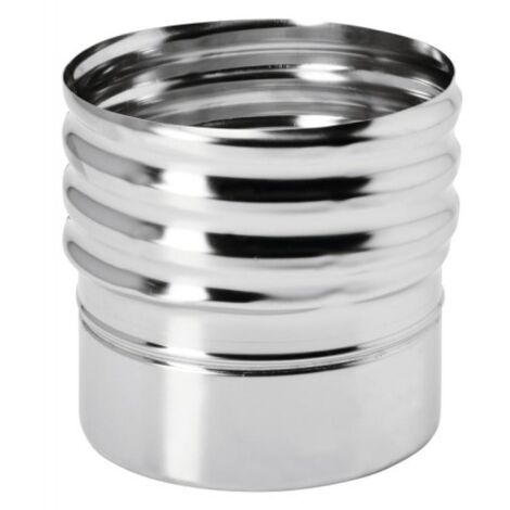 TEN – Raccord fumisterie inox Ø80 à Ø125 – Acier inoxydable AISI 304 – Épaisseur 4/10e – Connexion efficace pour poêles et chaudières - 125-131visser