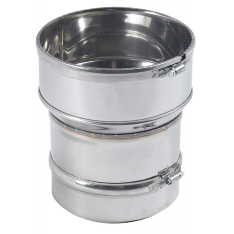 TEN – Raccord fumisterie inox pour poêle – Tubage flexible D.153 x 180/186 – Pour chauffage et fumisterie – Résistant à la chaleur