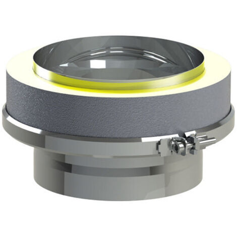 TEN – Raccord fumisterie simple-double inox 150-200mm – Isolation laine de roche 25mm – Système emboîter – 542158