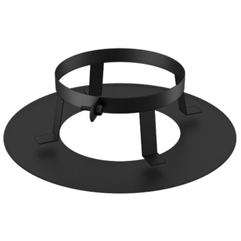 TEN – Rosace de finition laquée noire Ø150-200 – Inox durable pour installations modernes – Design élégant et résistant