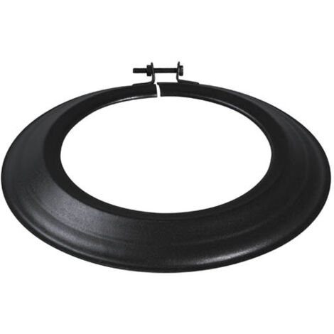 TEN – Rosace émail noir mat Ø139 – Acier émaillé 4/10e – Pour chaudières à gaz et fioul – Norme CE 2270-CPD-048 NF