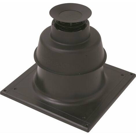 TEN – Terminal cheminée Ø80 mm noir – Sortie de toit pour chaudières à condensation – Installation rapide sur conduit PPs flexible – 449685