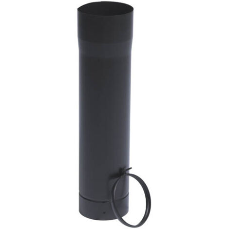 TEN – Tuyau coulissant en acier émaillé noir mat Ø150mm – Longueur 50cm – Ajustable de 6 à 36cm – Raccordement chaudières gaz et fioul
