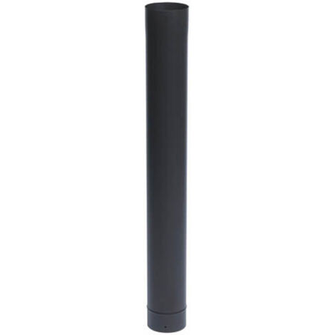 TEN – Tuyau émaillé 139mm noir mat – Longueur 100 cm – Acier résistant aux acides – Raccordement appareils chauffage – 344015