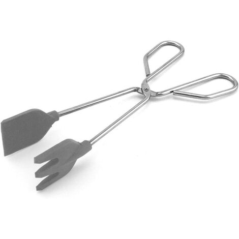 Tenacilla coc con pala 25cm silicona-inox fackelmann