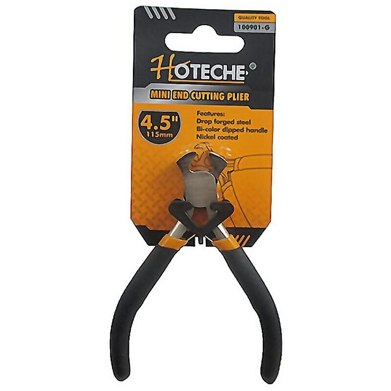 Hoteche - tenacilla mini 115 mm corte horizontal , Alicate mini de corte recto de 4,5 pulgadas, 115 mmMango engomado antideslizanteAcero cromo