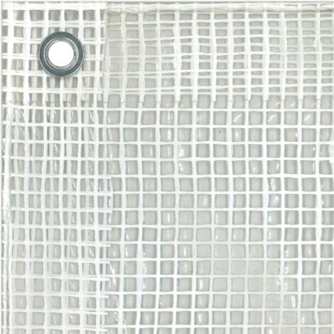 TENAX COVER ALL 3,00x4 m Telo Occhiellato Retinato Trasparente-Bianco 150 g/m², Telo Copritutto per Legna, Mobili da Giardino, Auto, Piscine, Telone Impermeabile Antistrappo con Occhielli