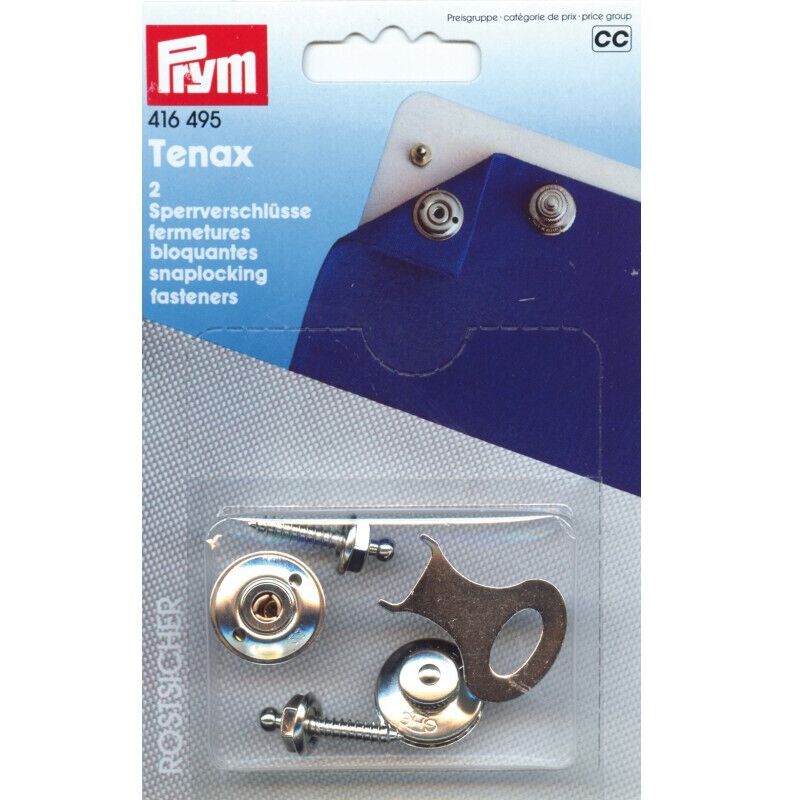 Posamo - Tenax fermetures d'arret 20mm laiton argenté (Par 5)