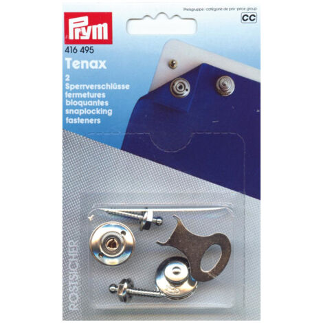 Tenax fermetures d'arret 20mm laiton argenté (Par 5)