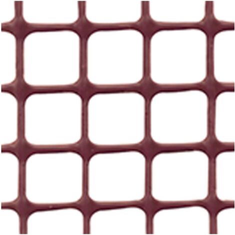 Tenax RETE IN PLASTICA QUADRA X BALCONI maglia mm. 10x10 rotolo mt.50 H. cm. 100 - Marrone