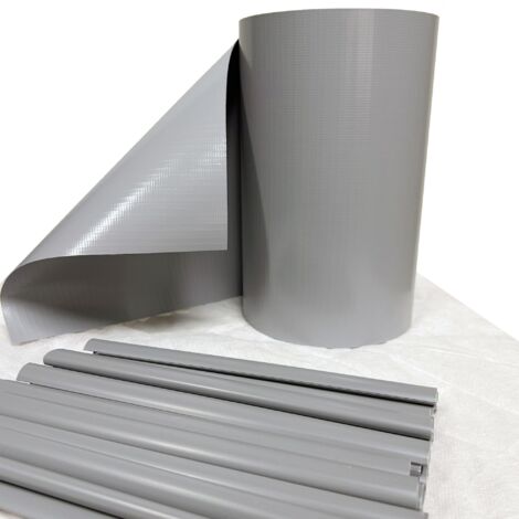 TENAX Twist 0,19 x 35 m Grigio, Strisce Frangivista in PVC con 25 Clip, Copertura Privacy Decorativa per Recinzioni a Pannelli, Cancellate, Ringhiere, Balconi e Giardini