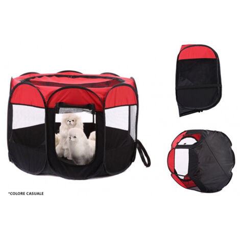 Tend Portatile Pieghevole Cani Gatt Cuccia 65x65x50 Cm Zanzariaria Avec Borsa