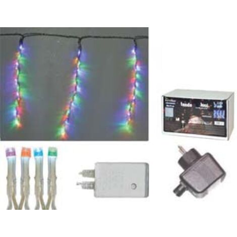 TENDA 288 LED MULTICOLOR PER ESTERNO CON GIOCO LUCI- - mt.5 + mt.6 x 1 - 36 fili - 1 pezzi
