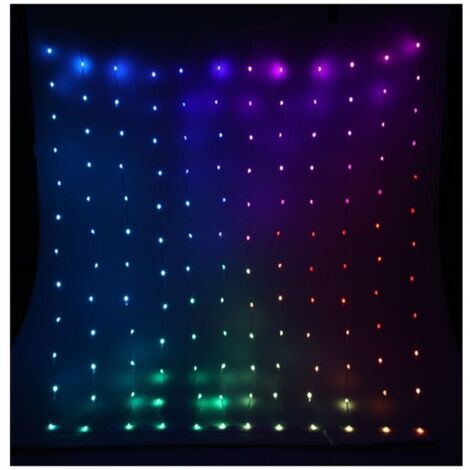 Tenda 400 Led Rgb con Perline Trasparenti