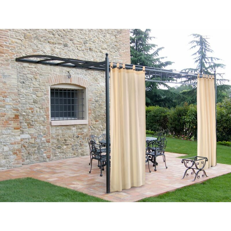 Tenda a Bretella per Gazebo Pergola Arredamento Paravento Telo Parasole Esterno
