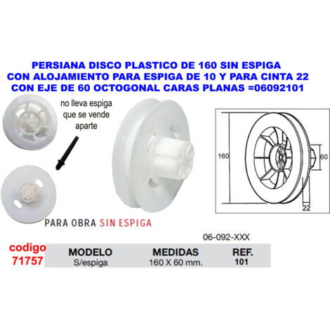 Tenda a disco in plastica senza picchetto 16x60 per nastro 2206092101
