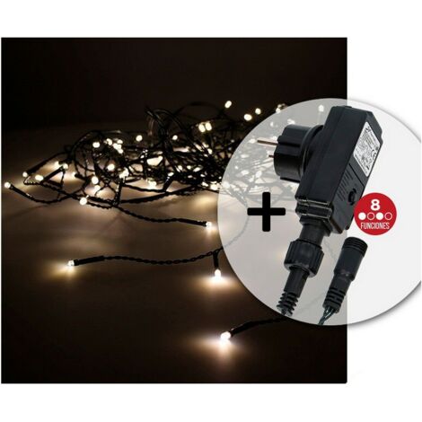 Tenda a ghiacciolo con programmatore Easy-Connect 2x0,5 m 12 strisce 40 LED bianco caldo EDM