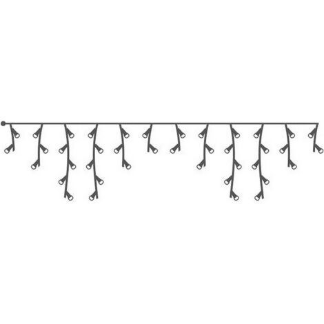 Tenda a ghiacciolo con programmatore Easy-Connect 2x0,5 m 12 strisce 40 LED bianco freddo EDM