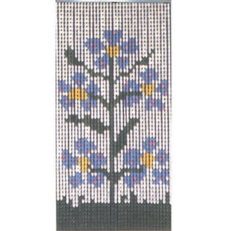 Tenda a piastrina fiori - 44 strisce per 63 piastrine - cm.120x230h.